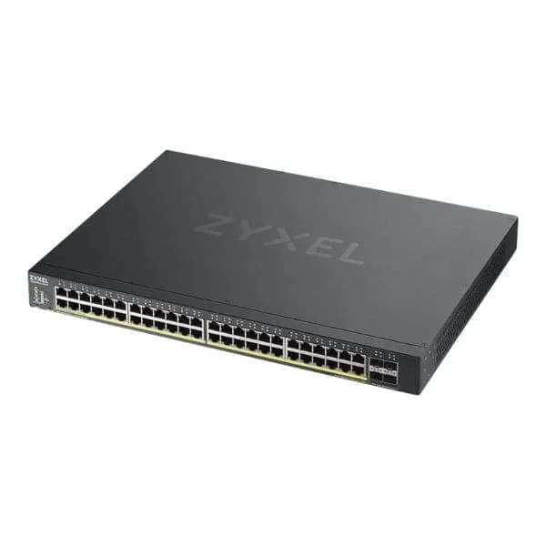 XGS1930-52HP, 52 Port Smart Managed PoE Switch, 48x Gigabit PoE and 4x 10G SFP+, hybrid mode, standalone or NebulaFlex Cloud, 375 Watt PoE