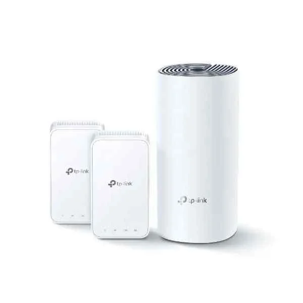 Deco E3(2-pack) - Wi-Fi 5 (802.11ac) - Dual-band (2.4 GHz / 5 GHz) - Ethernet LAN - Gray - White - Tabletop router