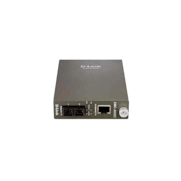 D-Link 1 port 10/100M to 100 BASE-FX 100M Ethernet photoelectric converter, multi-mode, SC interface, maximum transmission 2Km, can be used alone or with DMC-1100, wavelength 1310nm version A1