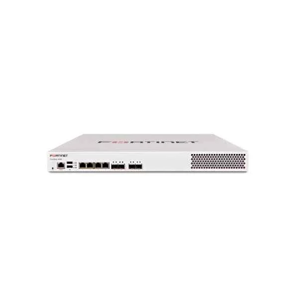 Fortinet FortiWeb-FWB-400E, 4 x GE RJ45 ports, 4 x SFP GbE ports, 8GB RAM, 1 x 480GB SSD Storage, Single PSU