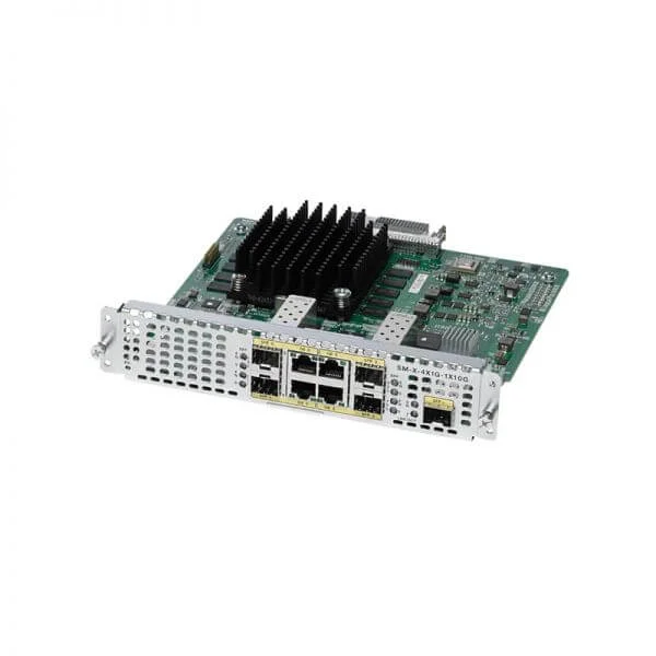SM-X module with 4-port dual-mode GE/SFP or 1-port 10G SFP+