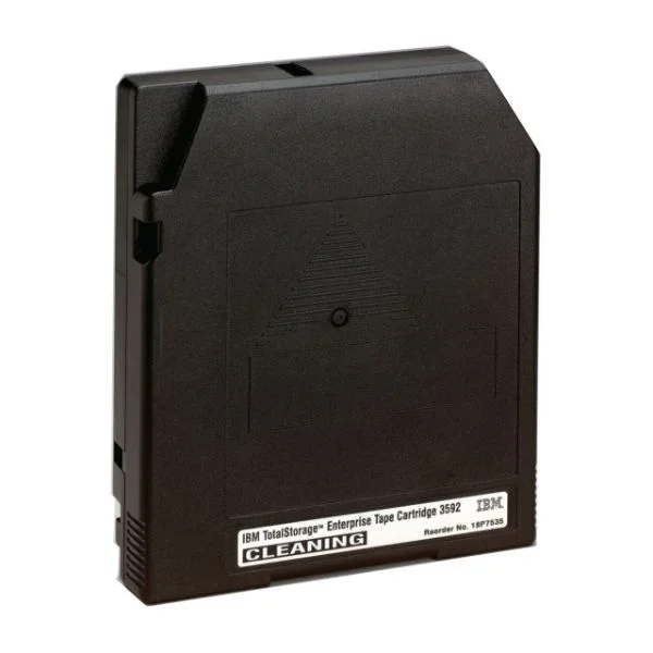 IBM 3592 Cleaning Cartridge, P/N 18P7535

May be used in all 3592 tape drives.
This cleaning cartridge is good for 50 cleanings.
The IBM 3592 cleaning cartridge contains cartridge memory (CM) keeps track of the number of times it has been used. Cleaning cartridges need to be replaced after 50 uses.