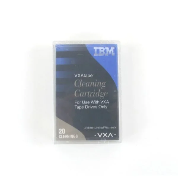 IBM VXA Tape Cleaning Cartridge
VXA Cleaning Tape by IBM boasts optimized security, extended shelf life, optimal quality and performance and has been designed to complement VXA-1 and VXA-2 drives.

It has been skillfully engineered to clean, sort and archive critical data records, with utmost performance, quality and durability.
It prevents dirt, dust and debris from accumulating in between the drive heads, thereby ensuring that your data stays safe from all physical damages.
VXA Cleaning Tape can effectively perform up 20 cleanings and that too, without creating a mess or damaging the drive, thereby reducing the downtime.