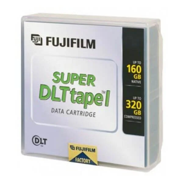 Fuji Sdlt I (160/320) GB Tapes
The Fuji SDLT 1 160/320 offers certified technologies made possible by Digital Linear Tape (DLT) specifications. Offering the ultimate in durability and precision, you are able to store large amounts of data with ease.

The Fuji 1 SDLT features 160 GB of native capacity and 320 GB of compressed capacity in a one-half tape cartridge.
Compatible with DLT 4000 and DLT 7000 drives, the Fuji SDLT 1 is backward compatible.
The Fuji SDLT is also rated for 1,000,000 head passes and can be utilized for 30 years and more when stored in a stable environment.
The Fuji tape cartridge is ideal for organizations that must uphold a strict set of data security regulations, as it provides amazingly secure data backups and simplifies data recall efforts at any time.
All Fuji SDLT products have been developed with the highest quality standards.