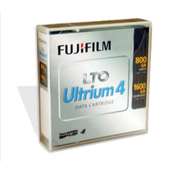 Fuji Film LTO Ultrium-4 Data Tape Cartridge (800GB/1600GB)
Looking for a reliable data cartridge solution? The LTO Ultrium 4 FujiFillm technology is high-performance and powerful, but also very reliable.
It holds a native capacity of 800GB and a compressed capacity of 1.6TB with transfer speeds up to 240 MB/second.
It undergoes a thin-film coating process for higher capacity and quality.
It also has encryption capability which helps increase performance value for maximum security.
The WORM functionality allows WORM enabled and non-WORM enabled drives to co-exist, leading to more cost-effective data storage.