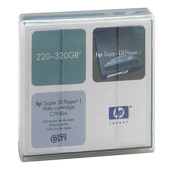 HP SDLT1, 160/320GB Tape # C7980A

The HP SDLT 160/320 tape cartridge is the perfect solution for securing your most important data. Offering 160 GB of native storage and 320 GB of compressed storage, you will be able to store large amounts of data in a short amount of time.