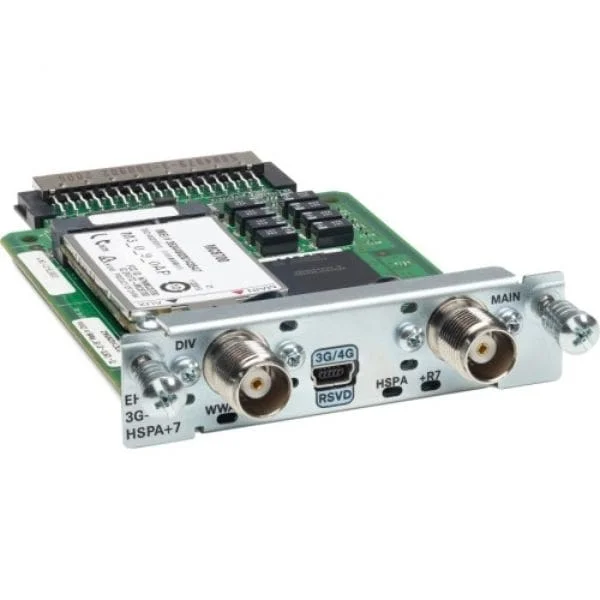 Cisco EHWIC-3G-HSPA+7-A 3G network wireless module, GSM, 850, 900, 1900, and 2100 MHz