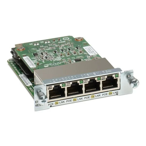 Four port 10/100/1000 Base-TX Gigabit Ethernet switch interface card  for Cisco 1900 2900 3900 Routers