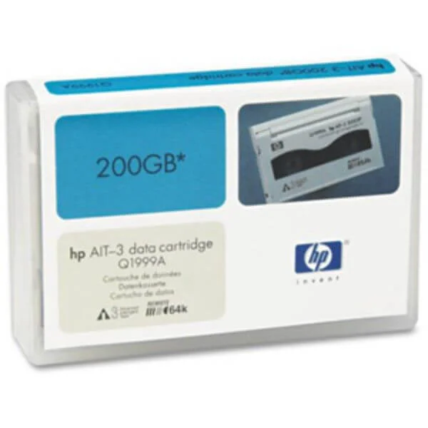 HP AIT-3 (100/260) GB # Q1999A>br>
Are you currently seeking a departmental or workgroup backup solution in which performance and cost are major concerns? The HP AIT-3 provides compressed capacities between 70GB and 200GB, with build-in MIC technology which offers extremely fast file access and top-quality reliability.