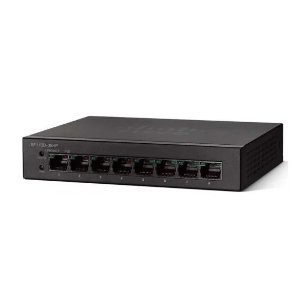 Cisco SF110D-08P 8-port 10/100 PoE Desktop Switch