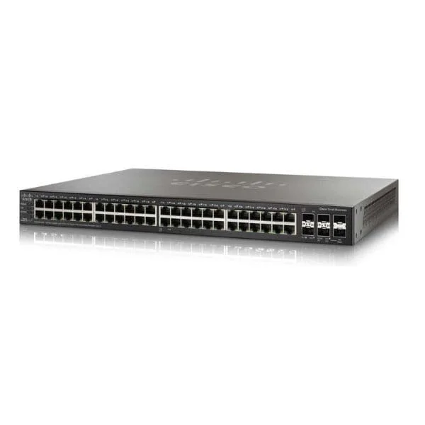 Cisco SG500X-48MP, 48-Port Gigabit POE with 4-Port 10-Gigabit Stackable Managed Switch