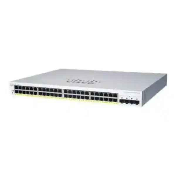 Business 220 Series CBS220-48P-4G - Switch - smart - 48 x 10/100/1000 (PoE+) + 4 x Gigabit SFP (uplink) - rack-mountable - PoE+ (382 W)