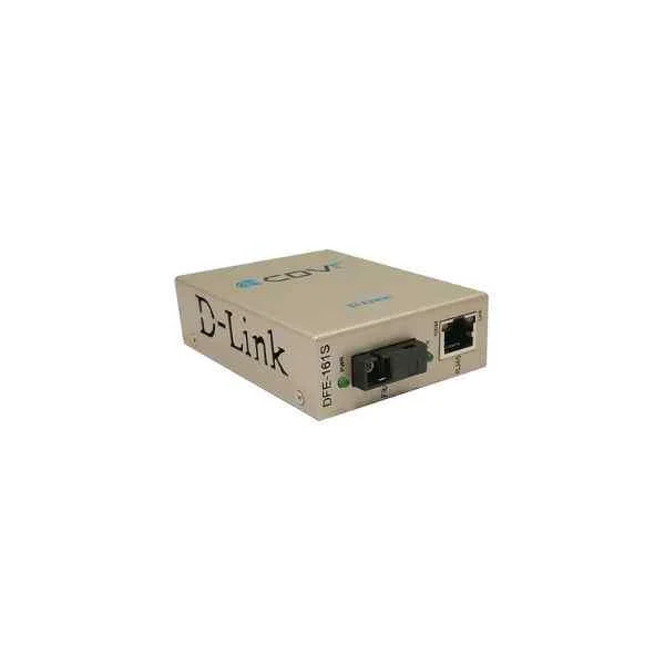 D-Link 1 port 10/100Base-TX to 100Base-FX 100M Ethernet photoelectric converter, single-mode single-fiber, can be used alone or with DMC-1200, TX: 1310/RX: 1550nm, maximum transmission 20km, SC interface/ Dual power interface / wide voltage DC: 5-12v / need to be used in pairs