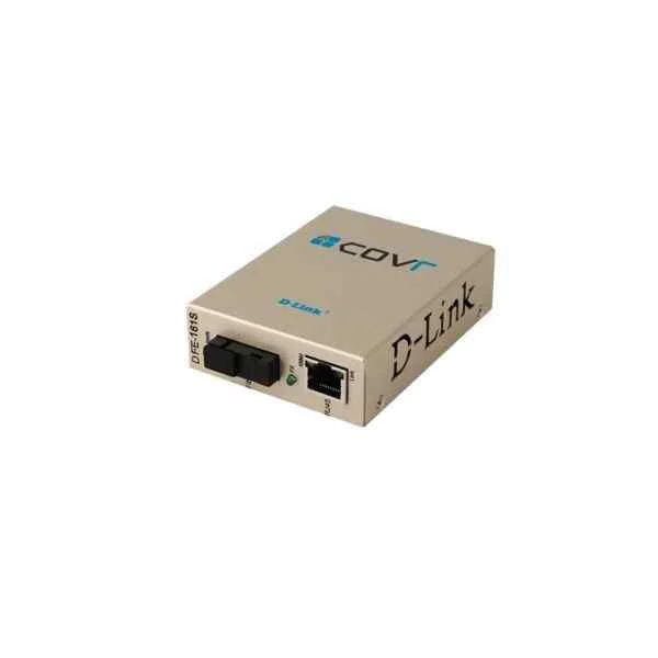 D-Link 1 port 10/100Base-TX to 100Base-FX 100M Ethernet photoelectric converter, single-mode single-fiber, can be used alone or with DMC-1200, TX:1550/RX:1310nm, maximum transmission 20km, SC interface/ Dual power interface / wide voltage DC: 5-12v / need to be used in pairs