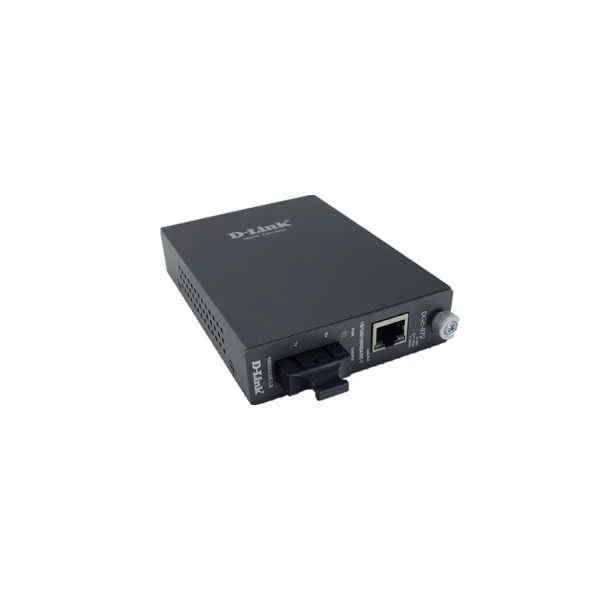D-Link 1 port 10/100/1000BASE-T to 1000BASE-LX Gigabit Ethernet photoelectric converter, single-mode dual-fiber, SC interface, maximum transmission 20Km, wavelength 1310nm, can be used alone or with DMC-1100