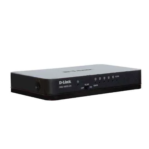 D-Link Ports: 5 Gigabit electrical ports, backplane bandwidth: 10G, packet forwarding rate: 7.4M, size: 131x82x22mm (5.2 inches, plastic case), power supply: DC 5V/0.6A external power supply, non-network management switch, support one Key Vlan