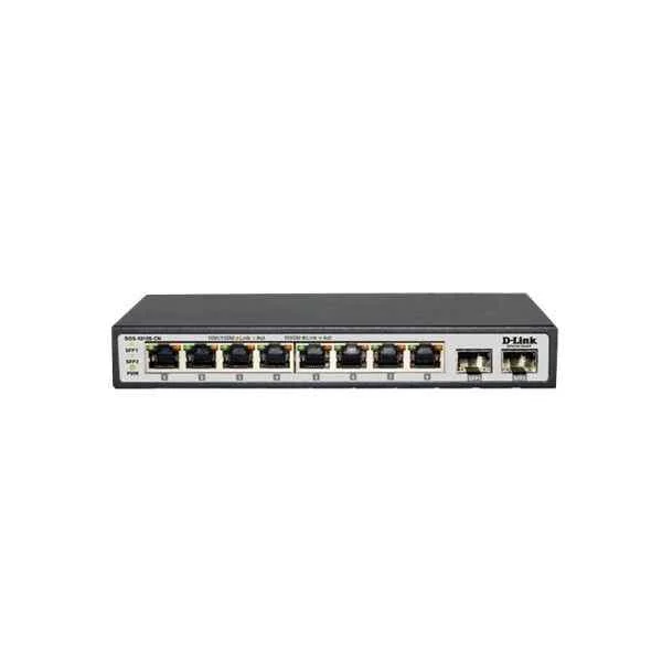 D-Link Ports: 8 Gigabit electrical ports + 2 Gigabit SFP optical ports, backplane bandwidth: 20G, packet forwarding rate: 14.9M, size: 190x100x28mm, power supply: 12V/1A external power supply, non-managed switch