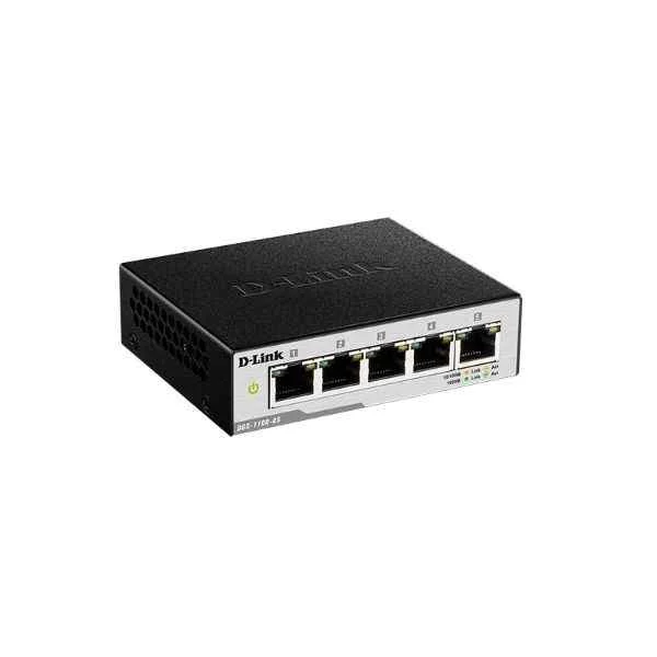 D-Link 5 Gigabit electrical ports, switching capacity: 68G, packet forwarding rate: 7.5M, intelligent network management switch, support Vlan, multicast, loop detection, port speed limit, Web management, iron shell, 100.5*82*28