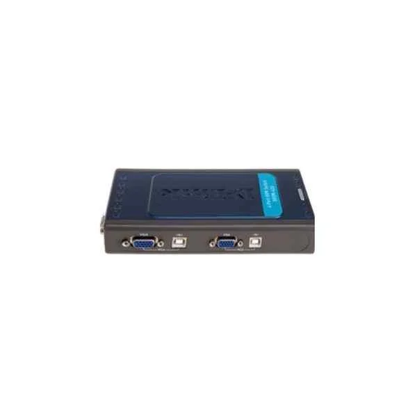 D-Link 4-port plastic case desktop type, used to connect to a USB interface server, with audio, USB hub function, 4 sets of 1.5m USB KVM cables