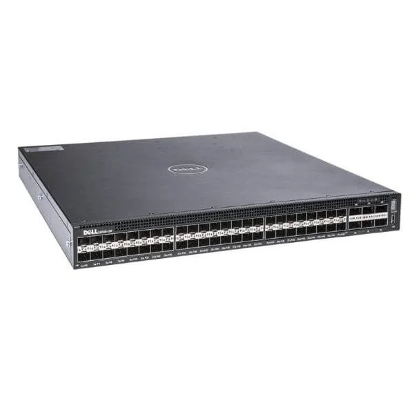 Dell Networking S4048-ON, 48x 10GbE SFP+ , 6x 40GbE QSFP+ , I/O Panel to PSU Airflow, 1x AC PSUs, DNOS9，3 years and 4 hours