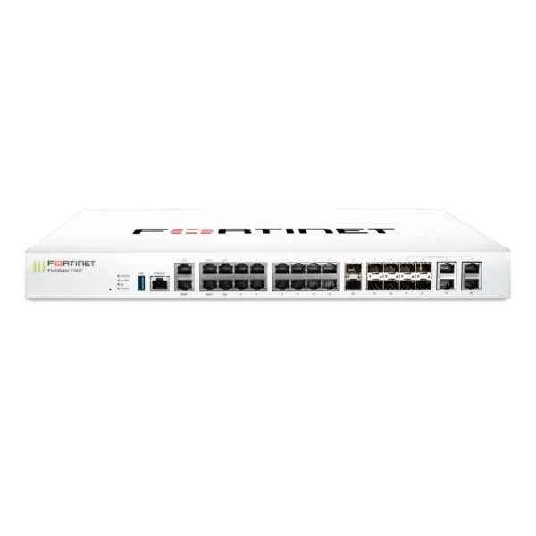 Fortinet FG-100F, 22x GE RJ45 ports (including 2x WAN ports, 1x DMZ port, 1x Mgmt port, 2x HA ports, 16x switch ports with 4 SFP port shared media), 4 SFP ports, 2x 10 GE SFP+ FortiLinks, dual power supplies redundancy. Max managed FortiAPs (Total / Tunnel) 64 / 32. Need to buy with License.