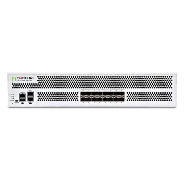 Fortinet FG-3000D-DC 16xSFP+ 10-Gig ports,1x480GB SSD internal storage, and DC power supply.