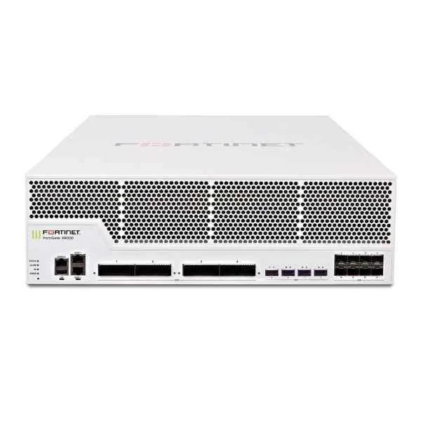 Fortinet FG-3800D 4x 100G CFP2 slots, 4x 40G QSFP+ slots, and 8x 10G SFP+ slots, 2 x GE RJ45 Management, SPU NP6 and CP8 hardware accelerated, 960 GB onboard storage, and dual AC power supplies