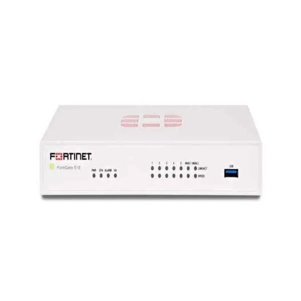 Fortinet FG-51E 7 x GE RJ45 ports (Including 2 x WAN port, 5 x Switch ports), 32GB SSD onboard storage, Max managed FortiAPs (Total / Tunnel) 10 / 5