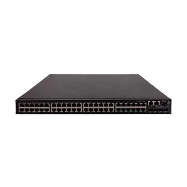 H3C S5130S-52S-PWR-HI Ethernet Switch with 48 10/100/1000BASE-T PoE+ Ports and 4 1G/10G BASE-X SFP Plus Ports, dual power supply slots