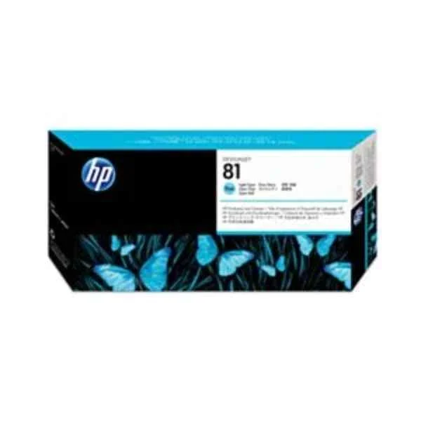 81 Light Cyan DesignJet Dye Printhead and Printhead Cleaner - HP Designjet 5000 - 5000ps - 5500 and 5500ps Printers - Light Cyan - C4954A - Singapore - 35.6 mm - 114.3 mm