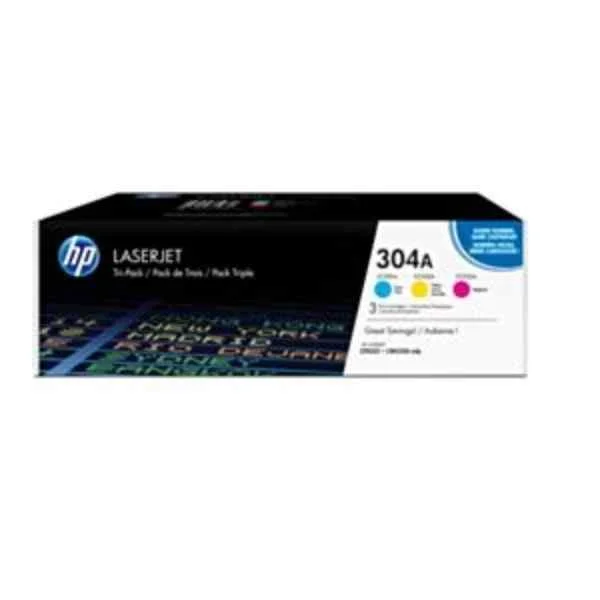 304A 3-pack Cyan/Magenta/Yellow Original LaserJet Toner Cartridges - 2800 pages - Cyan - Magenta - Yellow - 3 pc(s)