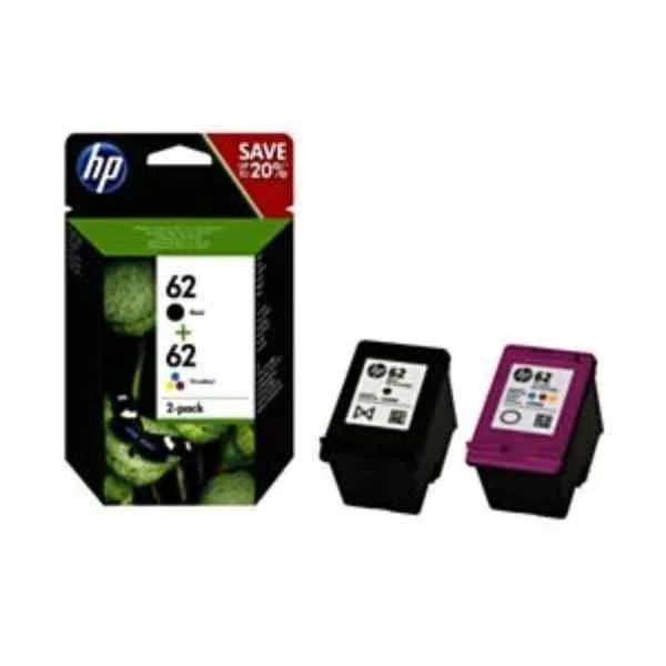 62 2-pack Black/Tri-color Original Ink Cartridges - Standard Yield - Pigment-based ink - Dye-based ink - 200 pages - 2 pc(s) - Multi pack