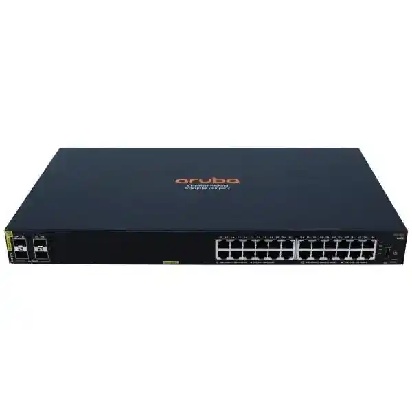 Aruba 6000 24G Class4 PoE 4SFP 370W Switch - Managed - 24 x 10/100/1000 (PoE+) + 4 x Gigabit SFP - side to side airflow - rack-mountable - PoE (370 W)