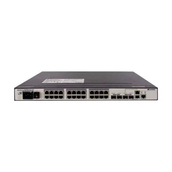 S3700-28TP-SI-AC Mainframe(24 Ethernet 10/100 ports, 2 Gig SFP and 2 dual-purpose 10/100/1000 or SFP, AC 110/220V)Â 