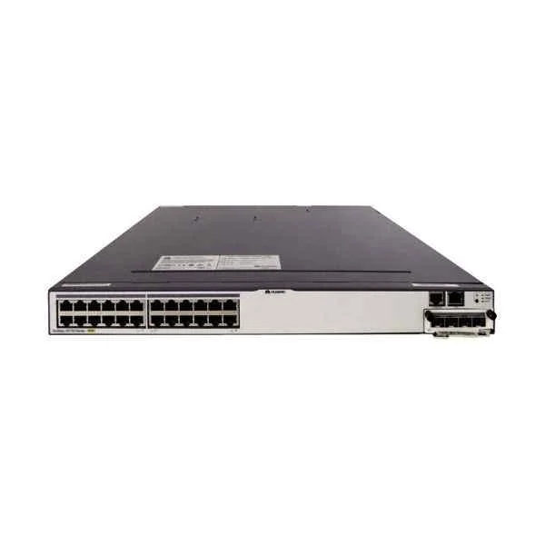 S5700-28C-PWR-EI-AC(24 Ethernet 10/100/1000 PoE+ ports,with 1 interface slot,with 500W AC power supply)