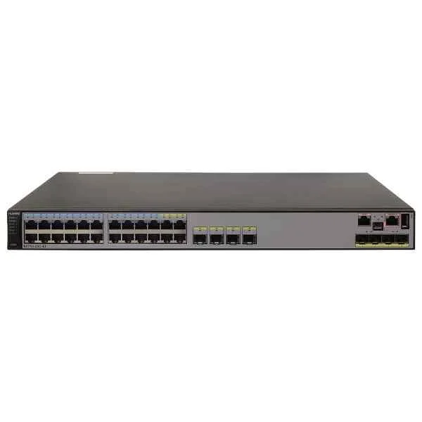 S5710-28C-EI(24 Ethernet 10/100/1000 ports,4 of which are dual-purpose 10/100/1000 or SFP,4 10 Gig SFP+,without power module)