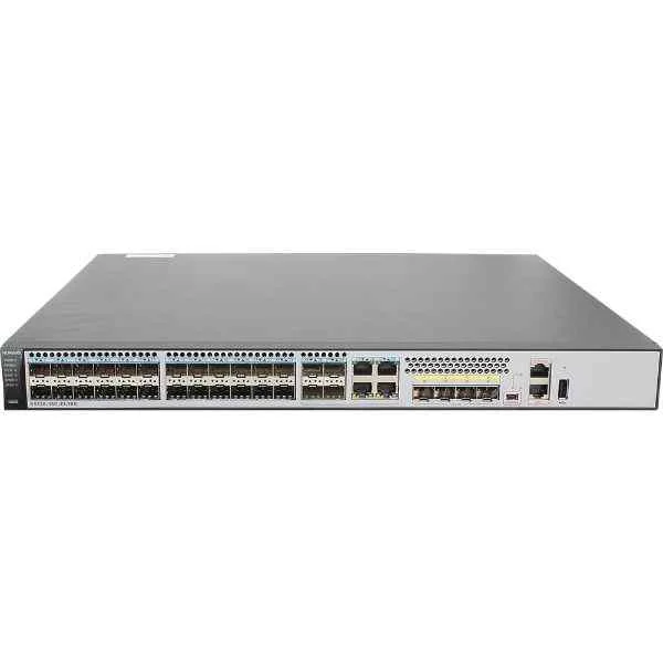 S5720-36C-EI-28S-AC(28 Gig SFP,4 of which are dual-purpose 10/100/1000 or SFP,4 10 Gig SFP+,with 1 interface slot,with 150W AC power supply)