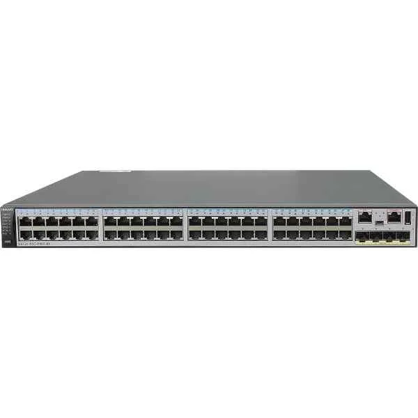 S5720-56C-PWR-EI-AC(48 Ethernet 10/100/1000 PoE+ ports,4 10 Gig SFP+,with 1 interface slot,with 500W AC power supply)