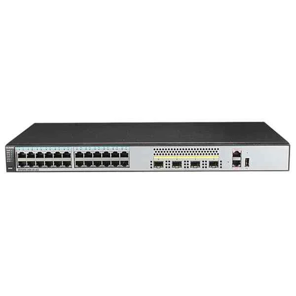 S5720S-28X-SI-DC (24 Ethernet 10/100/1000 ports,4 10 Gig SFP+,DC -48V)