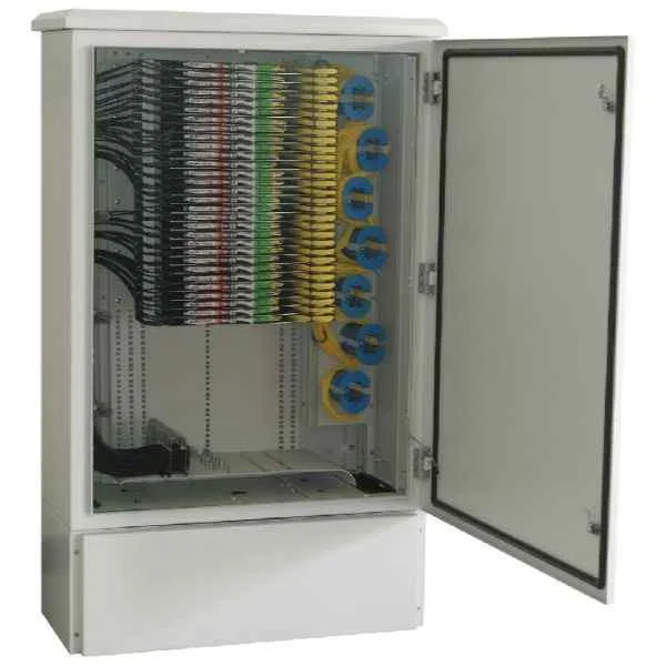 Optical distribution cabinet-192cores-Indoor floor installation-2600*300*300mm-Huawei grey-Steel sheet-GPX147-CZ1- Slim Cabinet With Splice and Termination Separated