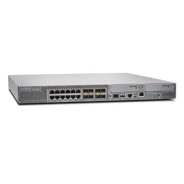 SRX1500 Services Gateway includes hardware
(16GbE, 4x10GbE, 16G RAM, 16G Flash, 100G SSD, DC PSU, cable and RMK) and Junos Software Enhanced (firewall, NAT, IPSec, routing, MPLS, switching and application security)