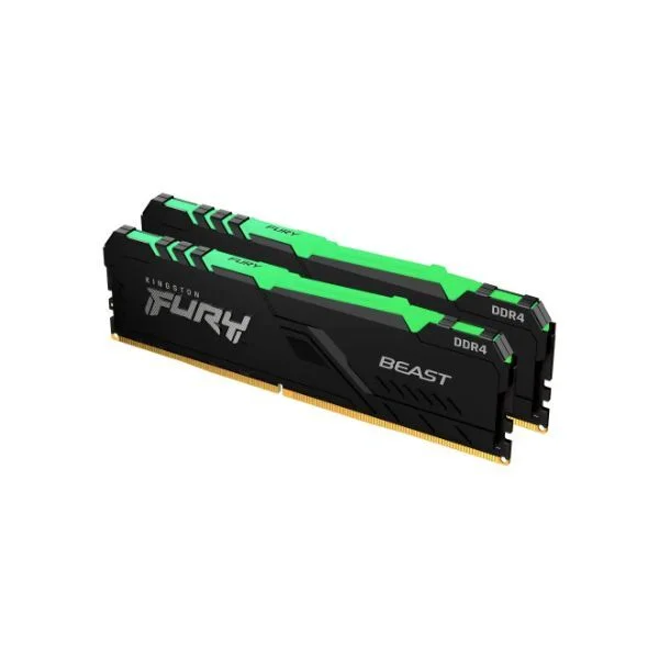 Fury Beast RGB - DDR4 - Kit - 32 GB 2 x 16 GB - DIMM 288-PIN - 3600 MHz - 32 GB - DDR4