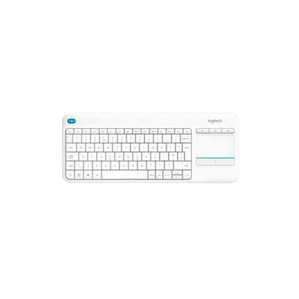 K400 Plus - Mini - Wireless - RF Wireless - AZERTY - White