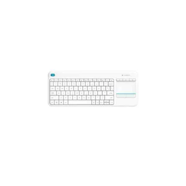 K400 Plus - Mini - Wireless - RF Wireless - QWERTY - White