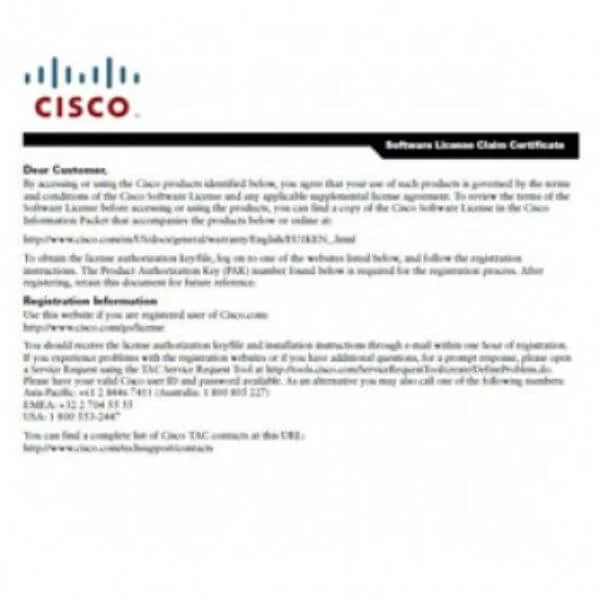 Cisco WCS PLUS Upgrade License for 100 APs, Windows/Linux