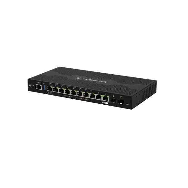 UBNT Enterprise 10-Port Advanced Network Router, 2 SFP optical fiber port, 1 Gigabit Ethernet