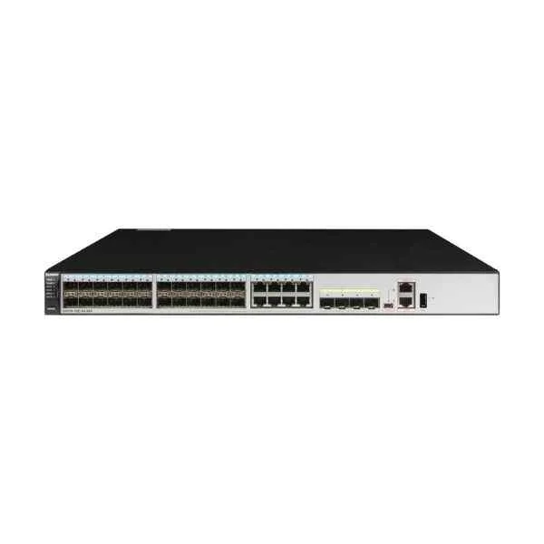 S5720-32C-HI-24S-AC(24 Gig SFP,8 of which are dual-purpose 10/100/1000 or SFP,4 10 Gig SFP+,with 2 interface slots,with 600W AC power supply)
