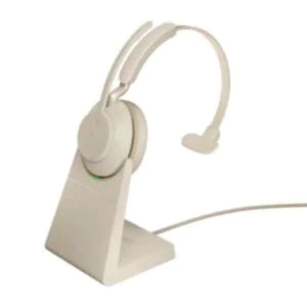 Evolve2 65 - MS Mono - Headset - Head-band - Office/Call center - Beige - Monaural - Bluetooth pairing - Play/Pause - Track  - Volume + - Volume -