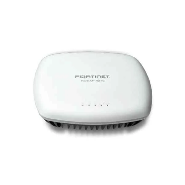 Fortinet FAP-421E. Indoor Wireless AP €” 2x GE RJ45 ports, 802.11 a/b/g/n/ac Wave 2, dual radio (2.4 GHz/5 GHz), 4x4 MU-MIMO, ceiling/wall mount kit included, power adapter not included. For Gigabit PoE injector order: GPI-130.