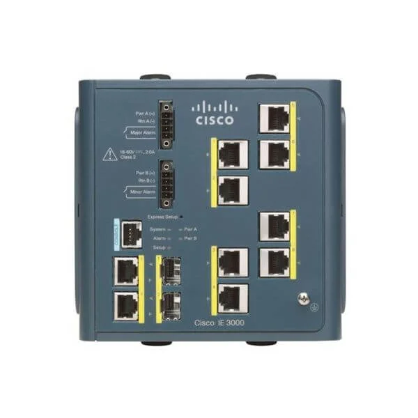 Cisco IE 3000 Switch, 8 10/100 + 2 T/SFP